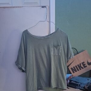 Green Crop Top XL Kids